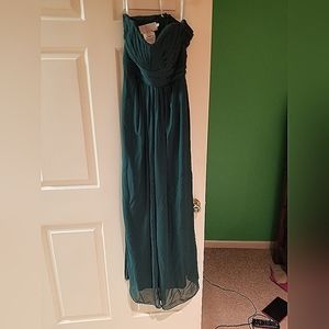 Dark Green David's Bridal Bridesmaid Dress